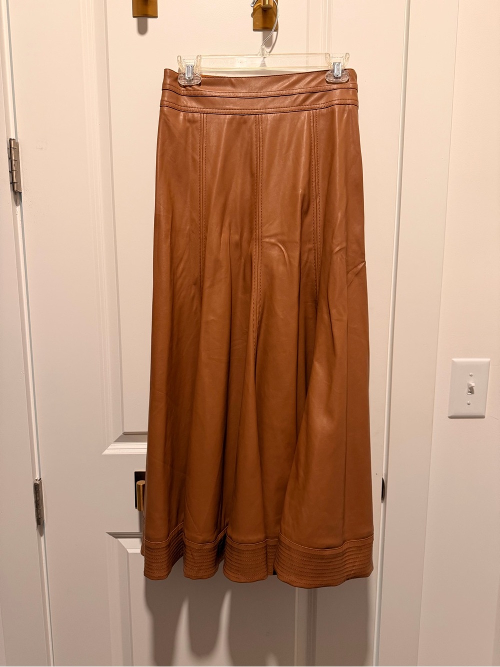 Tuckernuck Cognac Brynn Leather Skirt